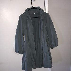 Teal teacup dress shirt